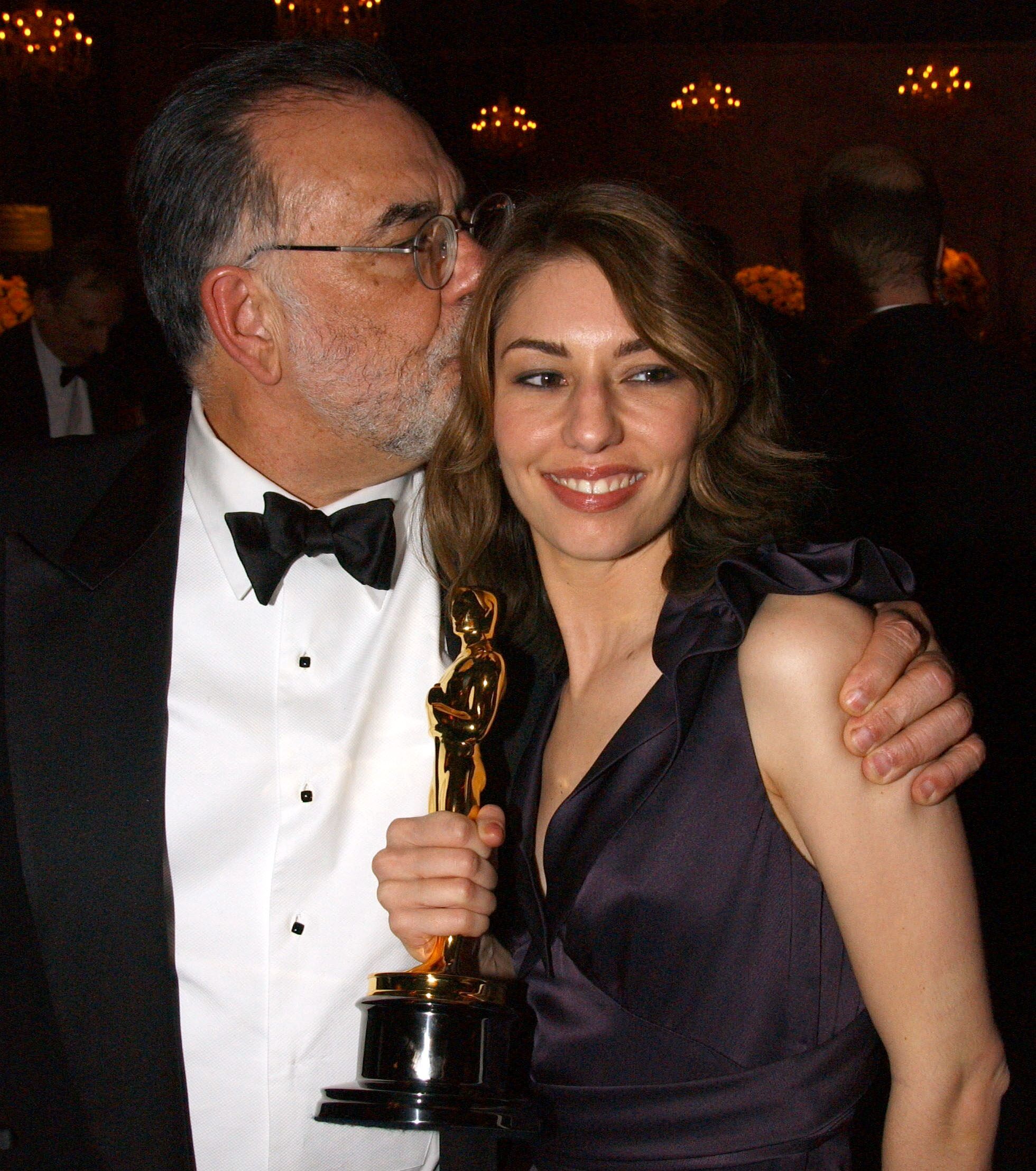 София Коппола и Френсис Форд Коппола на церемонии вручения премий «Оскар» в 2004 г