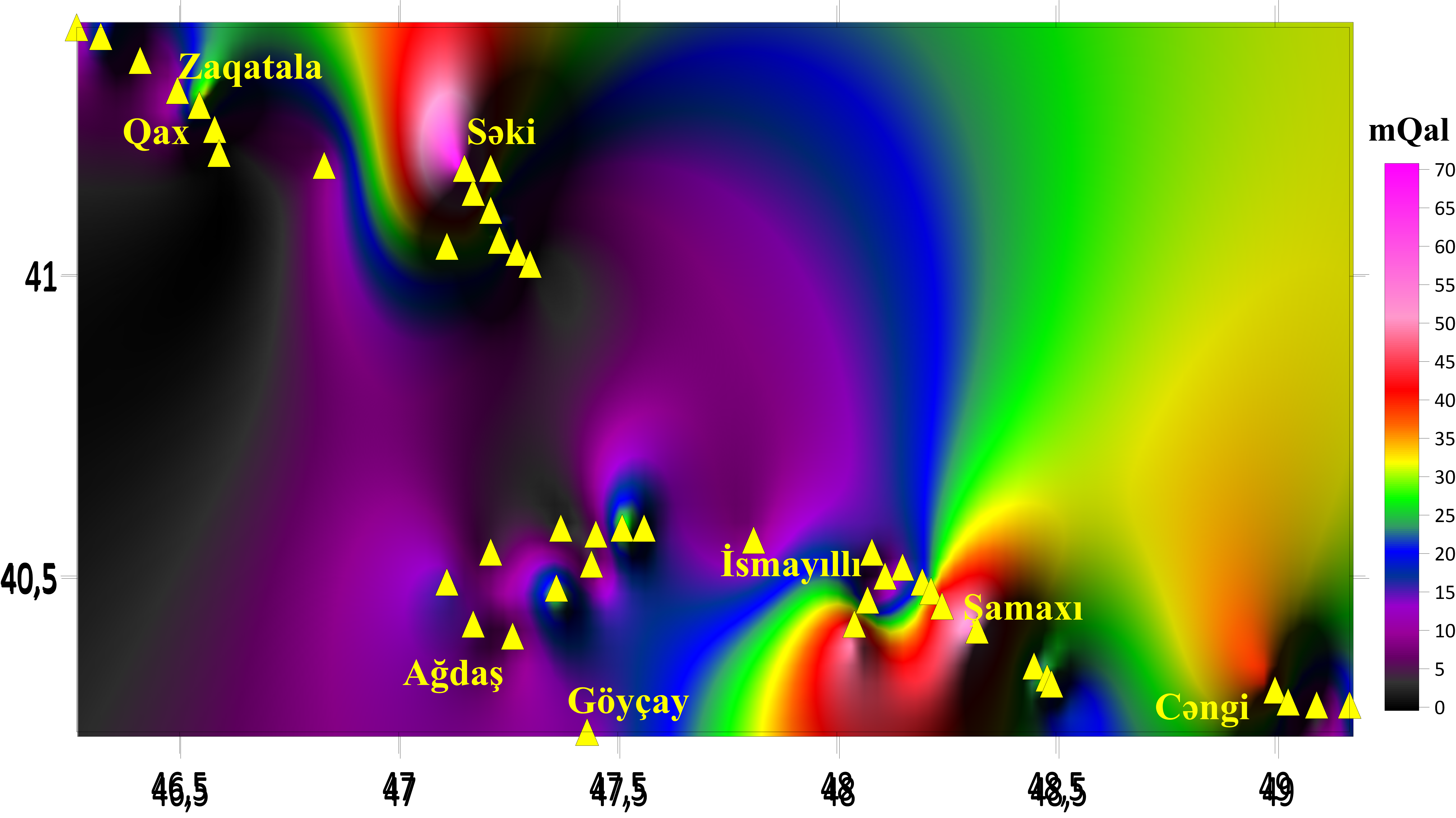 Спектральный анализ интенсивного прироста гравитационного поля в сейсмогенных зонах на Балаканско-Габалинском геодинамическом полигоне в 2021 г. 