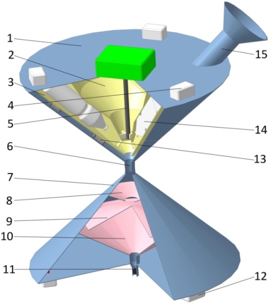 СВЧ-размораживатель с состыкованными вершинами конических резонаторов (патент № 2775137)