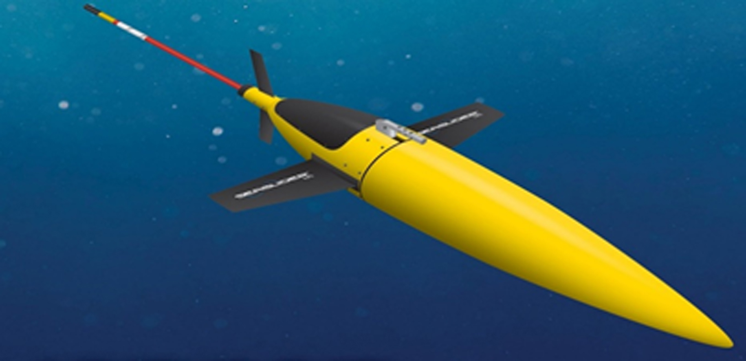 Глубоководный автономный подводный аппарат (AUV) «Seaglider» (Морской планер), антенна связи и отсек с полезной нагрузкой располагается в кормовой части, защитный обтекатель ограничивает носовую часть [4]