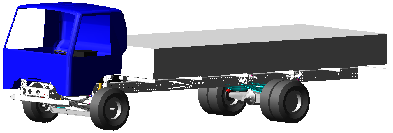 Имитационная модель грузового автомобиля с бортовой платформой