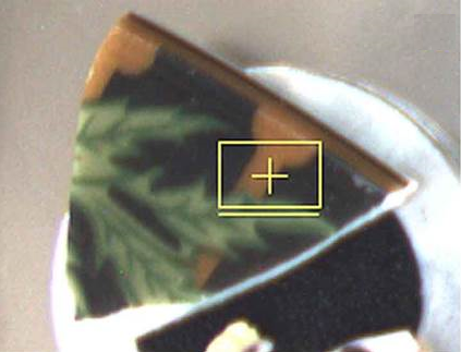 Изображение исследуемого фрагмента в видеокамере СЭМ
