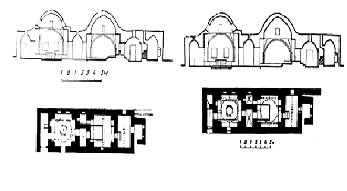 Баня XIX века Хан Баба с аналогичной планировкой
