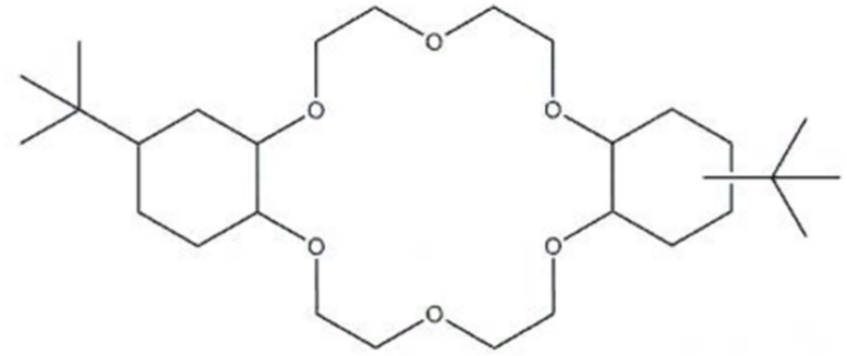 Структура 4,4’(5’)-ди-терт-бутилциклогексил-18-краун-6, активного компонента смолы SR Resin