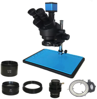  Тринокулярный микроскоп модели AMSZOOM с комплектующими деталями