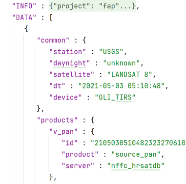 Пример типового JSON-файла