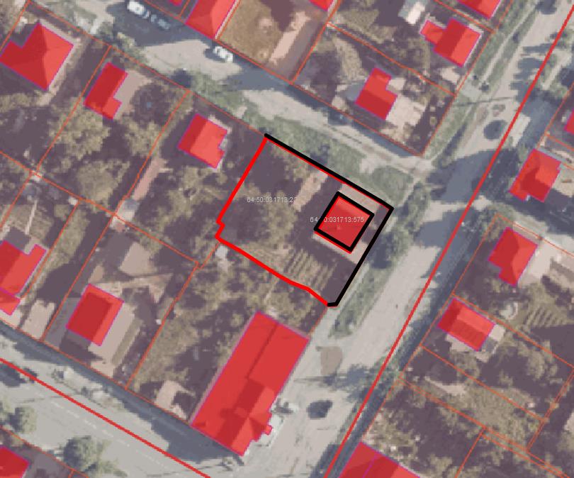 Обработанная съемка земельного участка 64:50:031713:23 в программе AutoCAD