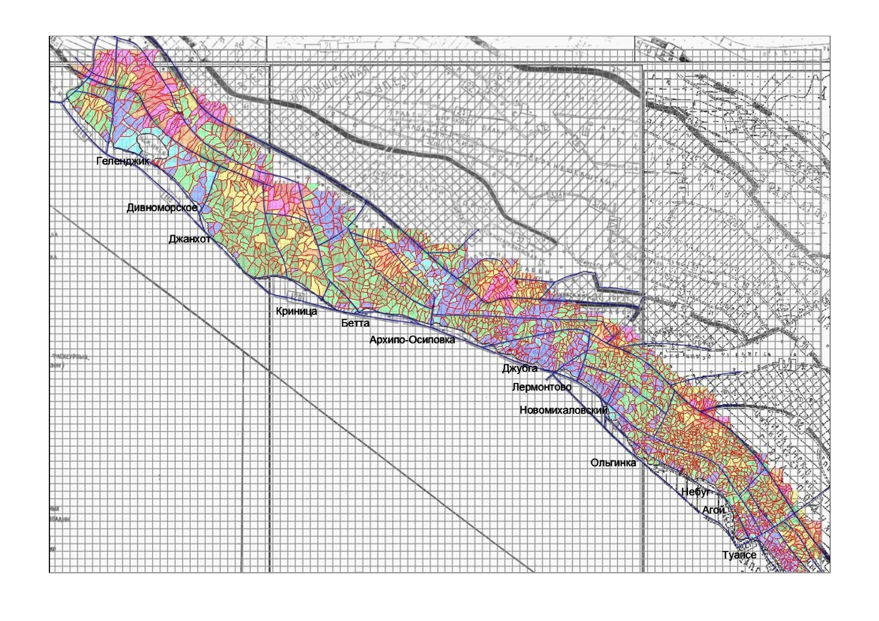 Сопоставление схемы геодинамического районирования (М 1: 25000) и схемы неоструктурного районирования (М 1: 200000)