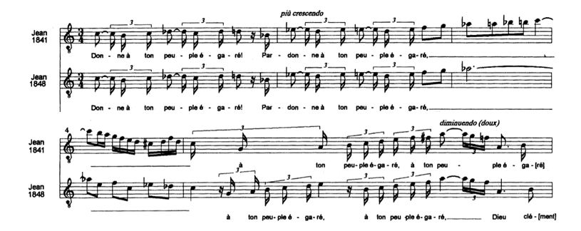 Пример 1. «Пророк». Акт 3. Молитва. Тт. 42–45