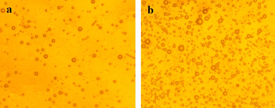 Glass substrate with droplets