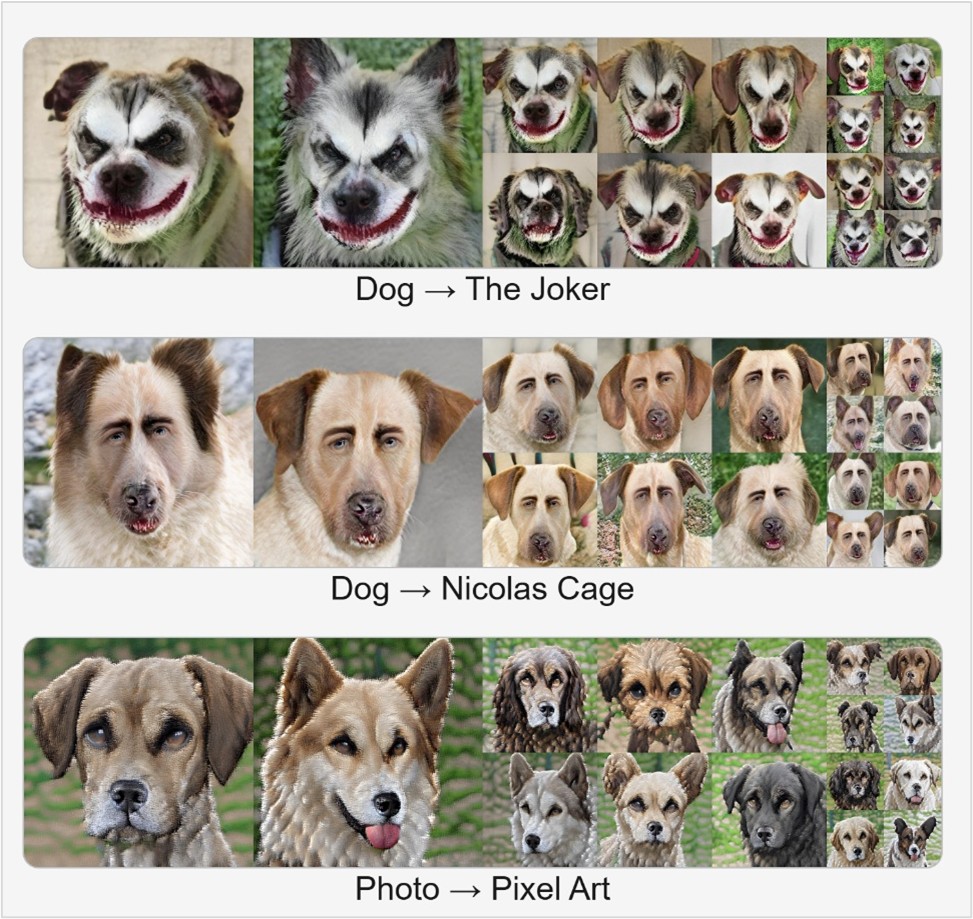 Image styles created using StyleGAN