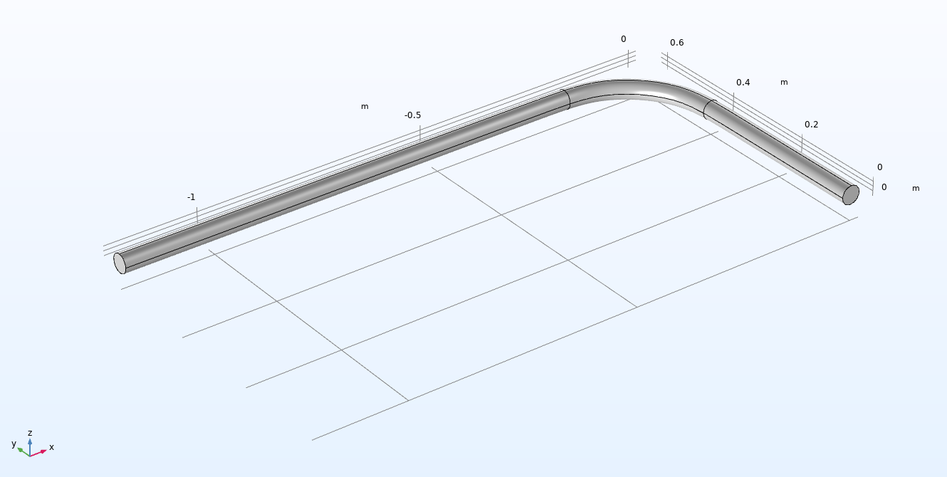 Твердотельная модель дренажного трубопровода без теплоизоляции