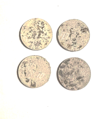 Образцы из галлуазита с различным содержанием металлических отходов