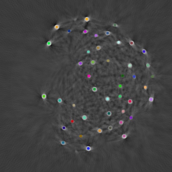 Отображение кластеров на срезах