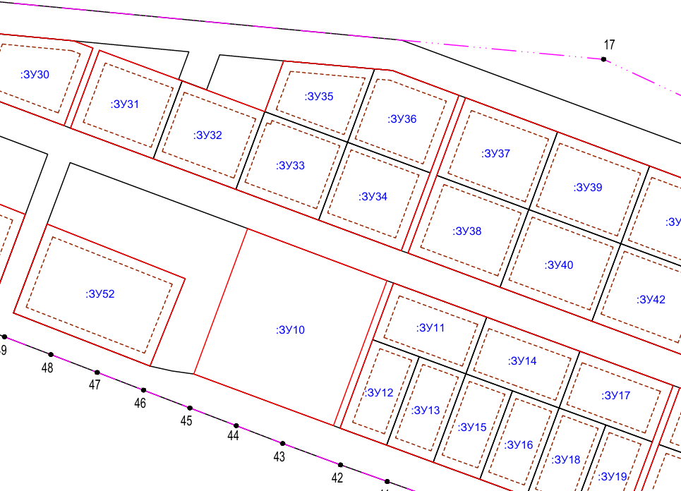  Фрагмент чертежа межевания территории