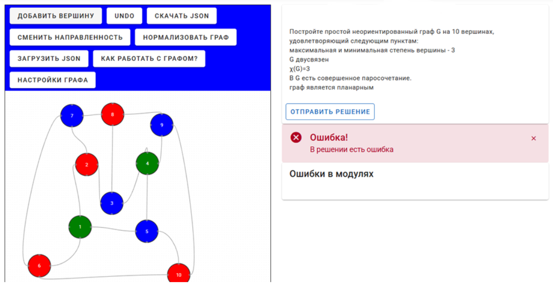 Рабочие поле системы Wise Task Graph