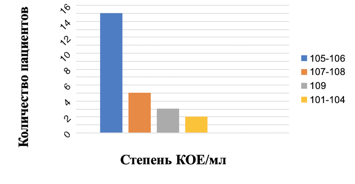  Количественная характеристика бактериальной флоры