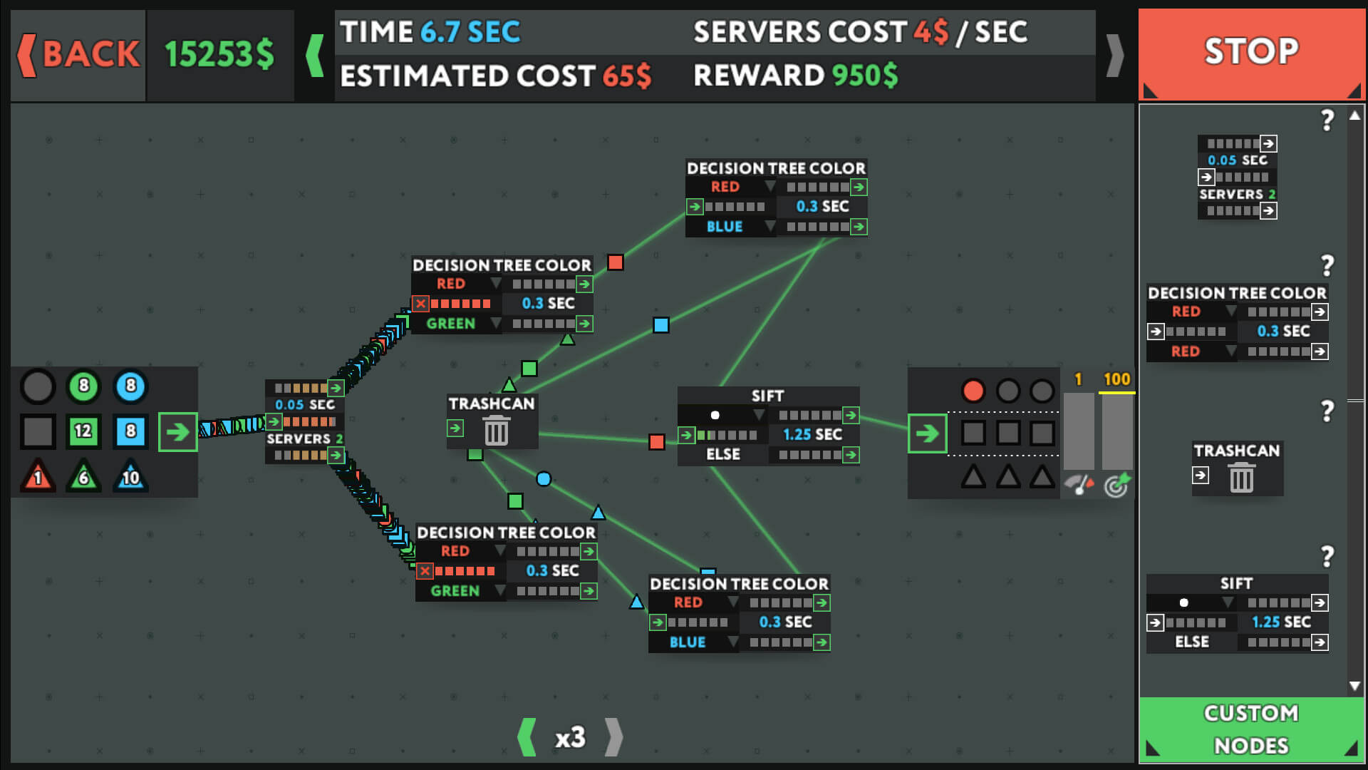 Интерфейс игры while True: learn()