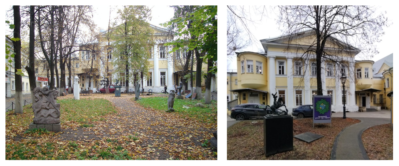 Московский Союз художников, современное фото. Выставочные пространства в зонах парка в Старосадском переулке