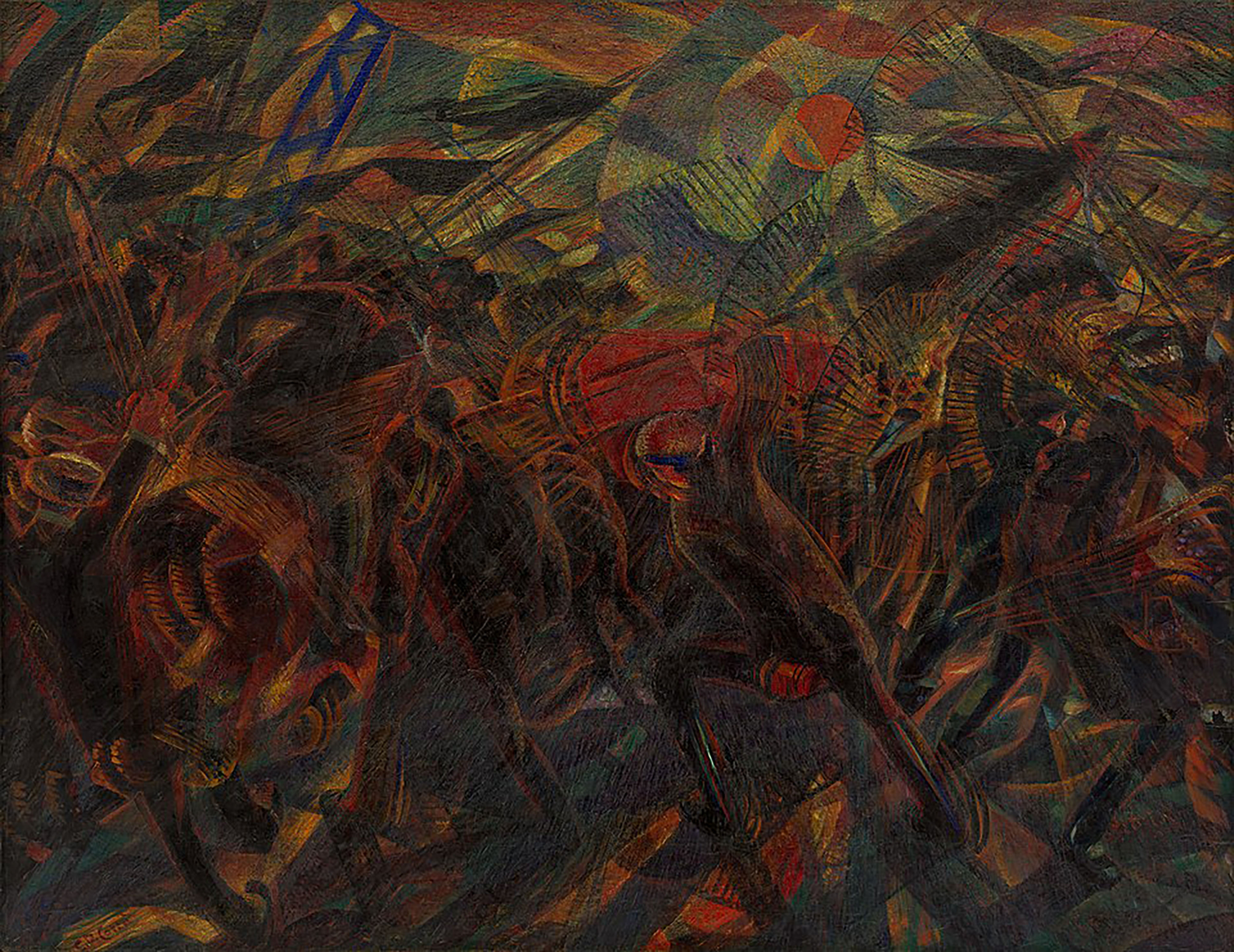 Карло Карра «Похороны анархиста Галли» (1910–1911 гг.)