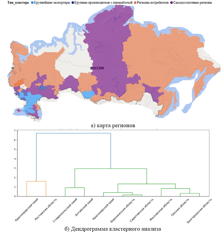 Географическая визуализация результатов кластеризации