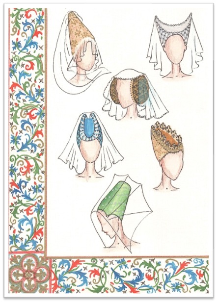 Разнообразие головных уборов дам