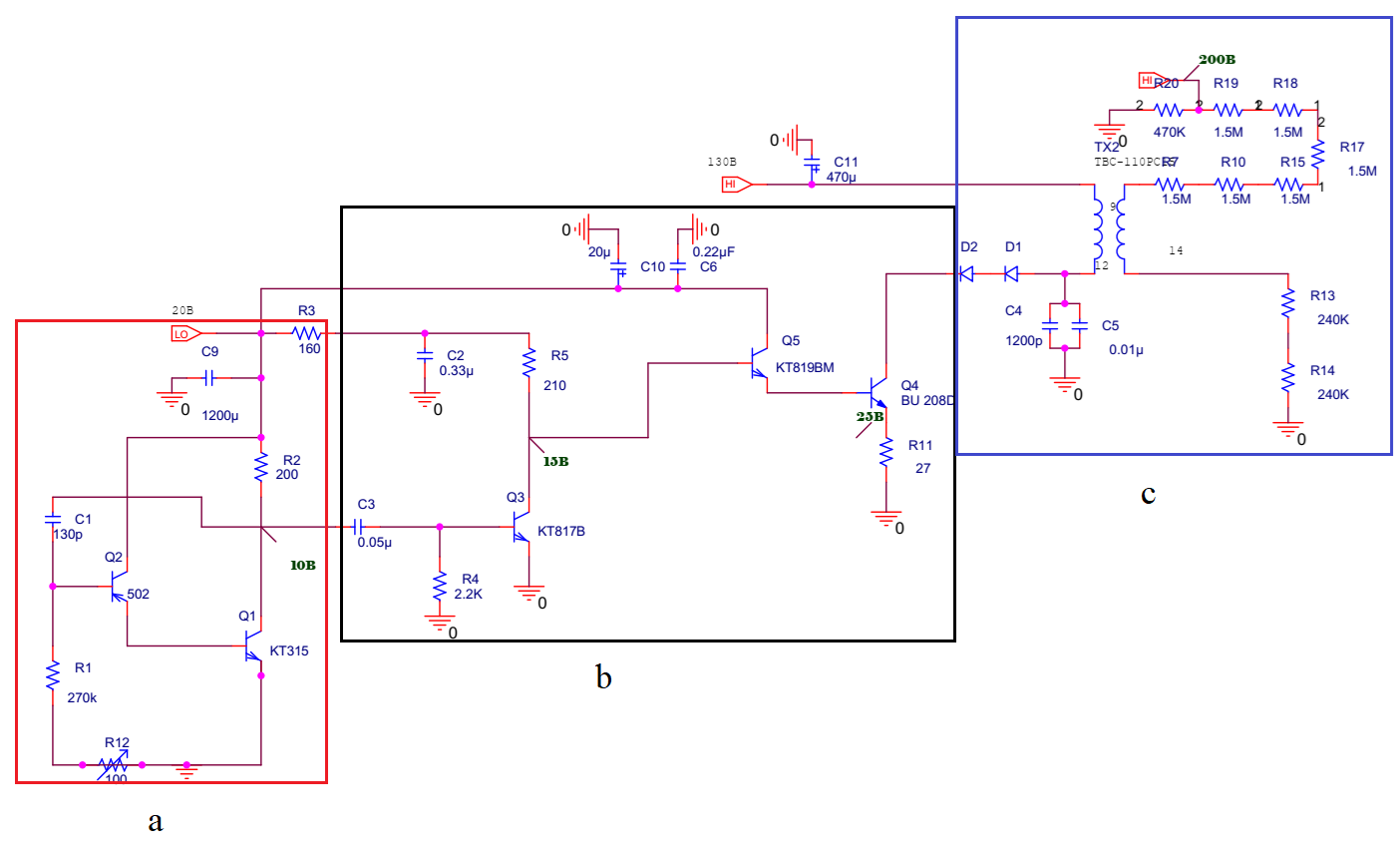 Electrical diagram of the proposed prototype