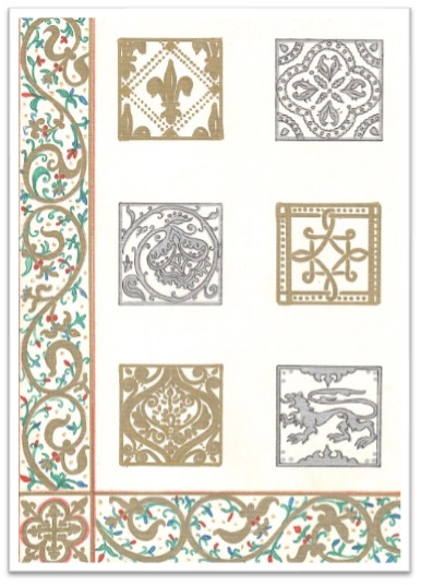 Схематичное изображение средневекового орнамента