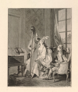 Илл.3 L'Accord parfait. Автор Jean-Michel Moreau, гравюра, 1777. Частная коллекция.